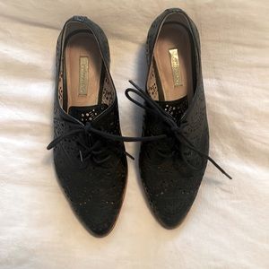 Louise et Cie black leather flats
